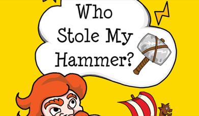 A cartoon figure of Thor wondering who stole his hammer