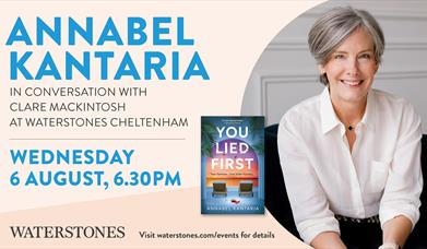 Annabel kantaria in conversation with Clare Mackintosh poster