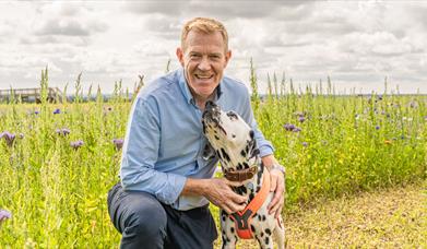 Adam Henson and a dalmatian