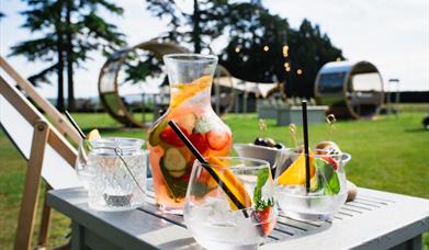 Pimms on the Ellenborough Park lawn