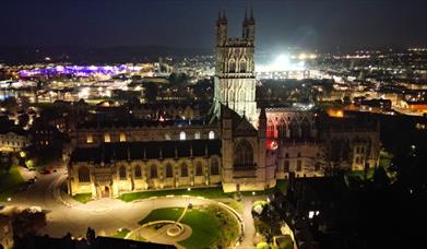 Gloucester Cathedral at Night