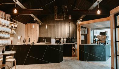 Interior of Scandinavian Coffee Pod