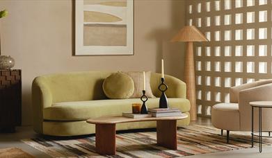 Home set with a sofas and coffee tables