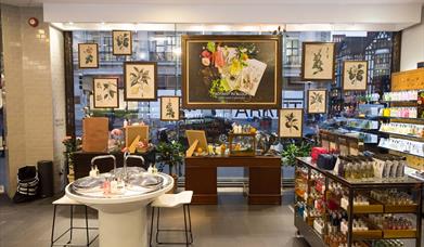 Interior of the Molton Brown store in Cheltenham