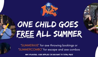 One Child Free All Summer at Eat Sleep Axe