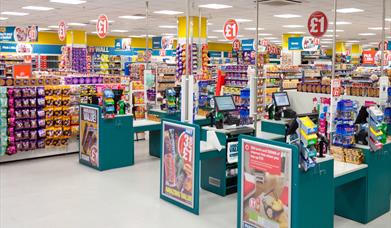 Interior of Poundland