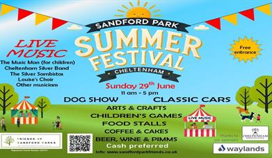 Sandford Park Summer Festival poster