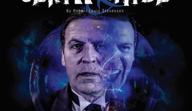 A split image of Mark Stratford as Jekyll and Hyde