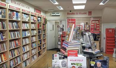 Interior of British Heart Foundation charity shop