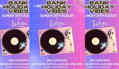 Bank holiday vibes at Tailors poster