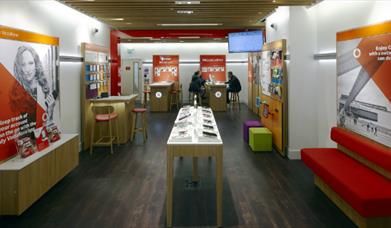 Interior of Vodafone shop